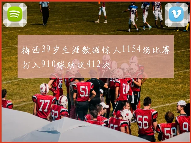 梅西39岁生涯数据惊人1154场比赛打入910球助攻412次